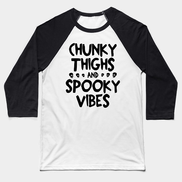 SPOOKY VIBES Baseball T-Shirt by TheCosmicTradingPost